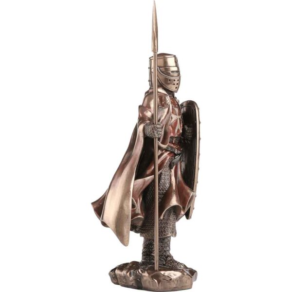 Bronze Spear and Shield Maltese Hospitaller Statue