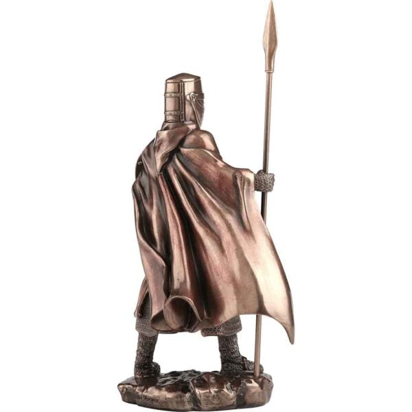 Bronze Spear and Shield Maltese Hospitaller Statue