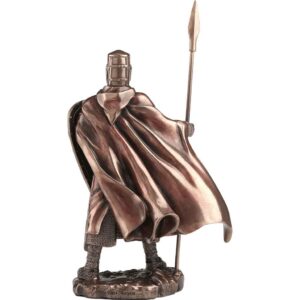 Bronze Spear and Shield Maltese Hospitaller Statue