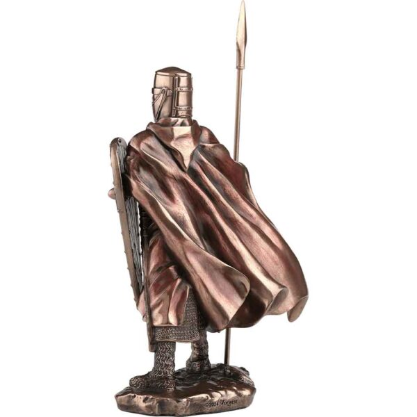 Bronze Spear and Shield Maltese Hospitaller Statue