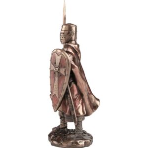 Bronze Spear and Shield Maltese Hospitaller Statue
