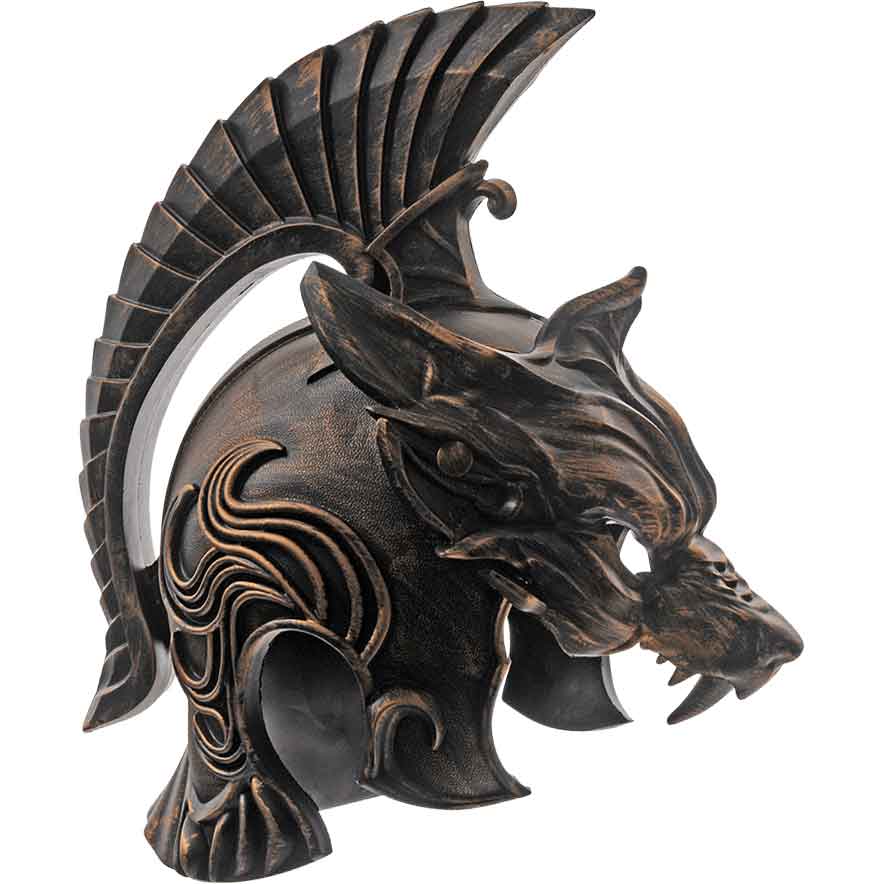 Foam Bronze Wolf Helmet