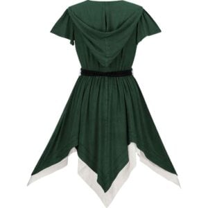 Robyn Short Hooded Medieval Dress - Huntress Green