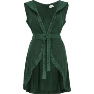 Rogue Hooded Tunic Vest - Huntress Green