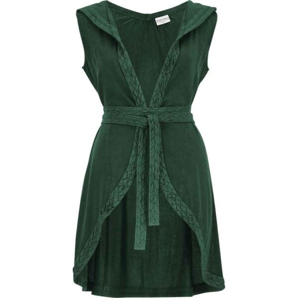 Rogue Hooded Tunic Vest - Huntress Green