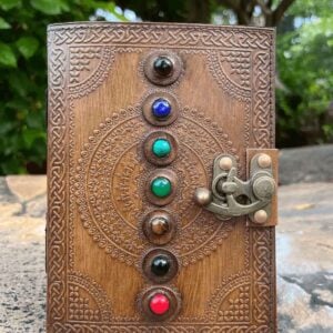 Antiqued Seven Stones Leather Journal