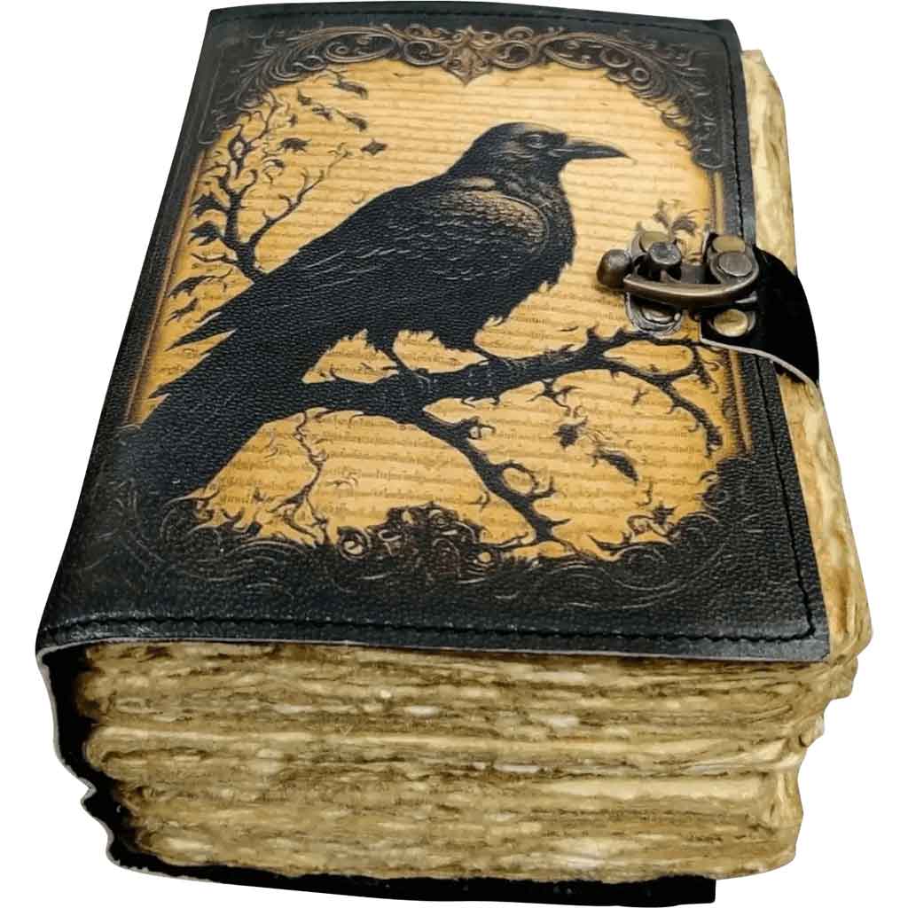 Grimoire Raven Leather Journal