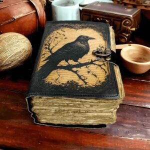 Grimoire Raven Leather Journal