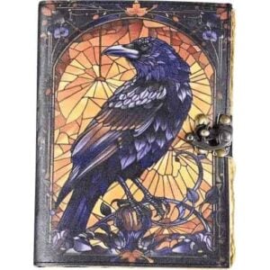Gothic Raven Leather Journal