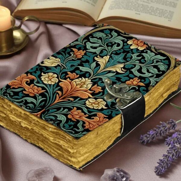 Floral Fantasy Leather Journal