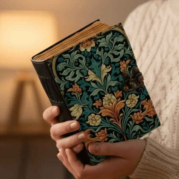 Floral Fantasy Leather Journal