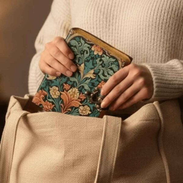 Floral Fantasy Leather Journal