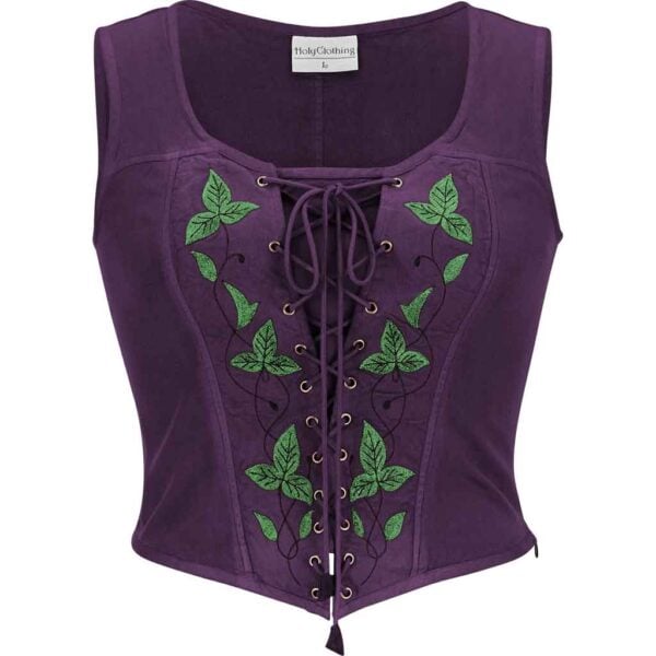 Elowen Medieval Fantasy Bodice - Mystic Purple