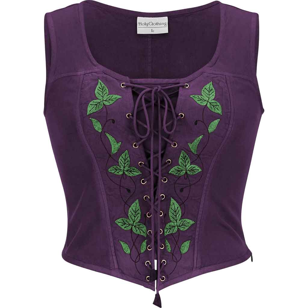 Elowen Medieval Fantasy Bodice - Mystic Purple