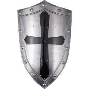 Black Cross Templar Steel Shield