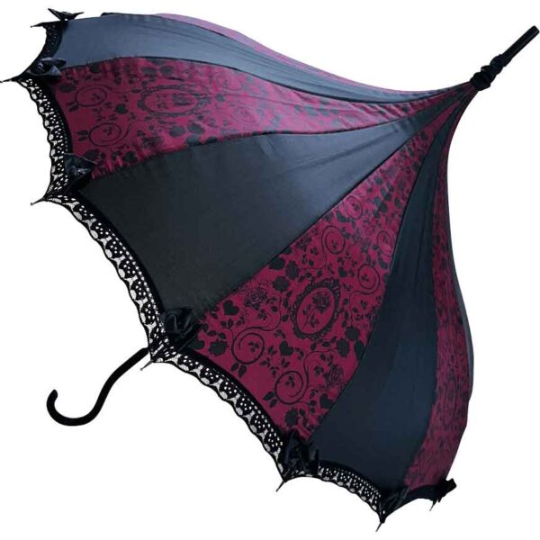 Burgundy Rose Gothic Umbrella