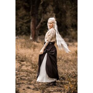 Elise Medieval Layered Skirt - Brown/Natural