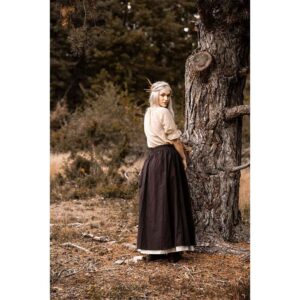 Elise Medieval Layered Skirt - Brown/Natural