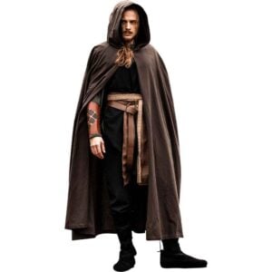 Johannes Medieval Cloak - Dark Brown
