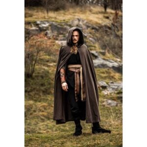 Johannes Medieval Cloak - Dark Brown