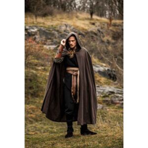Johannes Medieval Cloak - Dark Brown