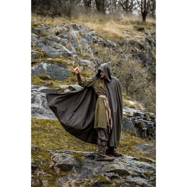 Johannes Medieval Cloak - Dark Brown