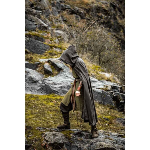 Johannes Medieval Cloak - Dark Brown
