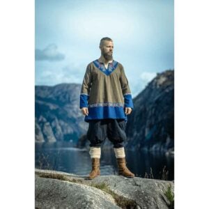 Freydis Viking Tunic - Olive/Blue
