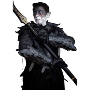 Shadow Leather Bracers - Black