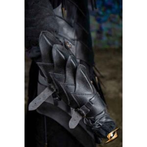 Shadow Leather Bracers - Black