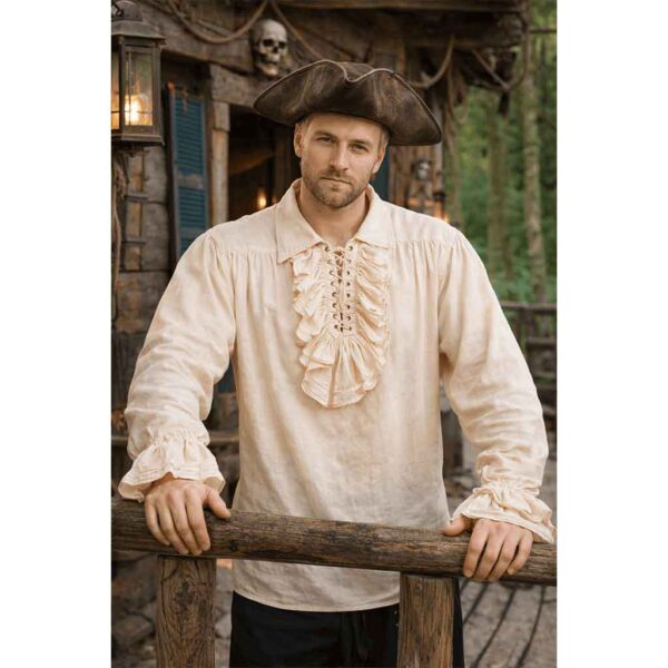 Corsair Laced Ruffle Pirate Shirt