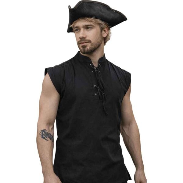 Harbor Rogue Lace-Up Pirate Tunic
