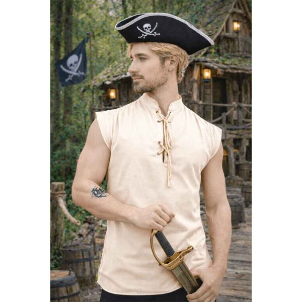 Harbor Rogue Lace-Up Pirate Tunic