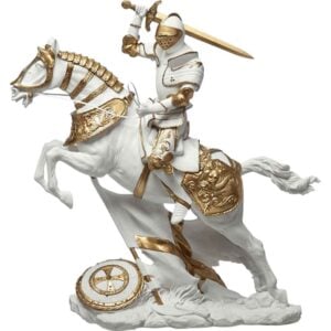 Cavalry Charge Medieval Knight Statue