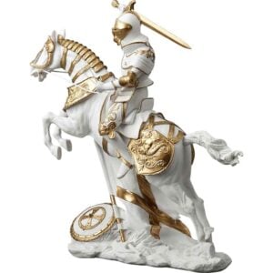 Cavalry Charge Medieval Knight Statue