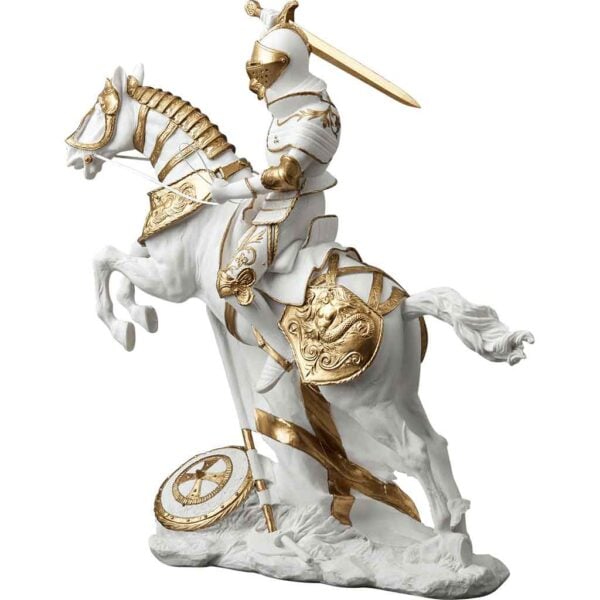 Cavalry Charge Medieval Knight Statue
