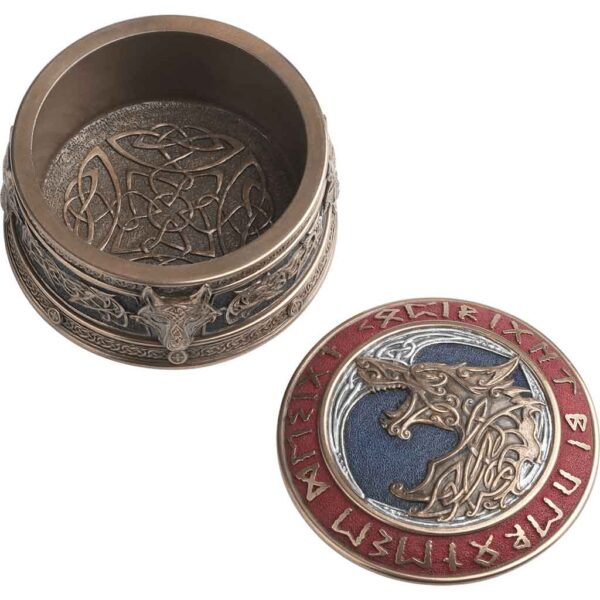 Fenrir Rune Viking Trinket Box