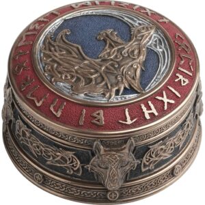 Fenrir Rune Viking Trinket Box