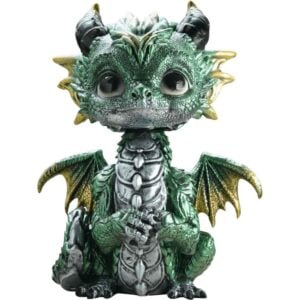 Green Bobble Head Dragon Statue