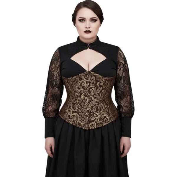 Gold Underbust Waist Training Corset