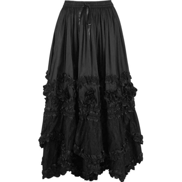 Black Rococo Long Skirt