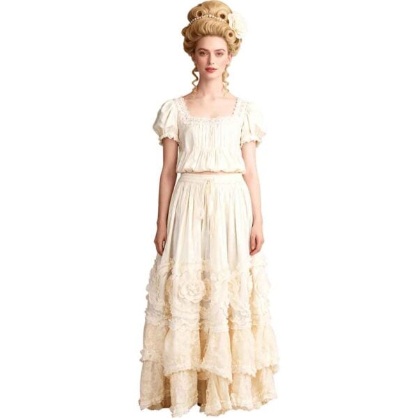 Ivory Rococo Long Skirt