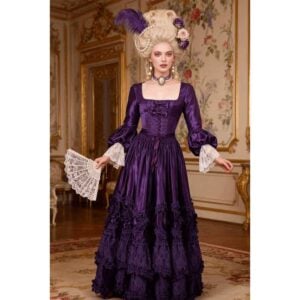Purple Rococo Long Satin Skirt