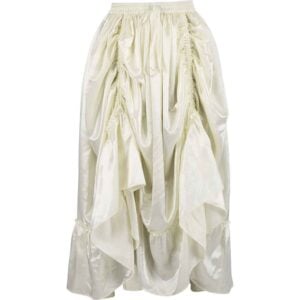 Ivory Satin Bustle Skirt