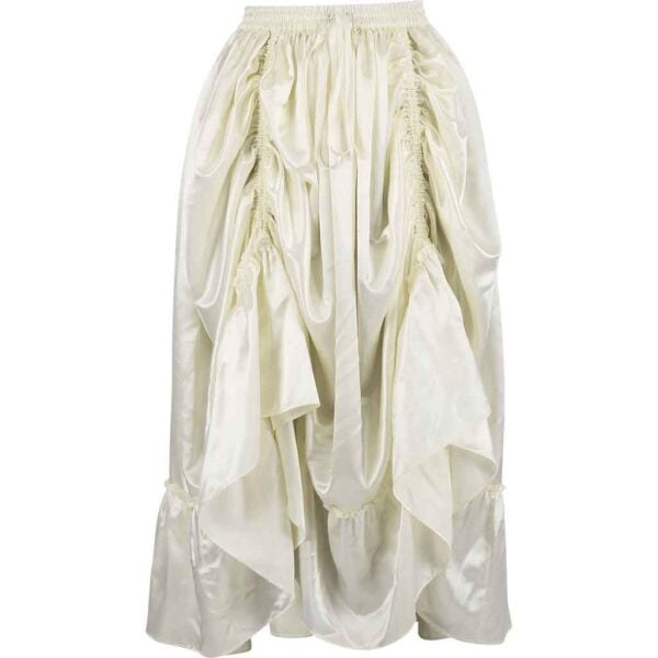 Ivory Satin Bustle Skirt