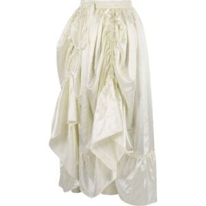 Ivory Satin Bustle Skirt