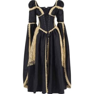 Black Elven Rococo Corset Dress