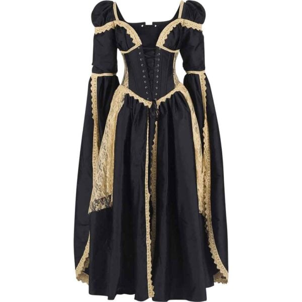 Black Elven Rococo Corset Dress