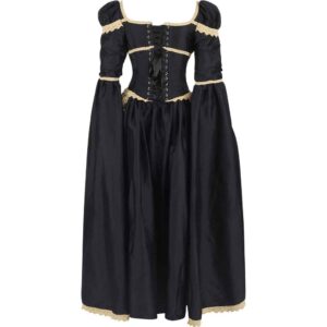 Black Elven Rococo Corset Dress