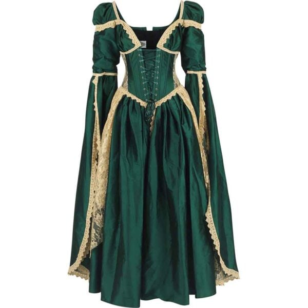 Green Elven Rococo Corset Dress